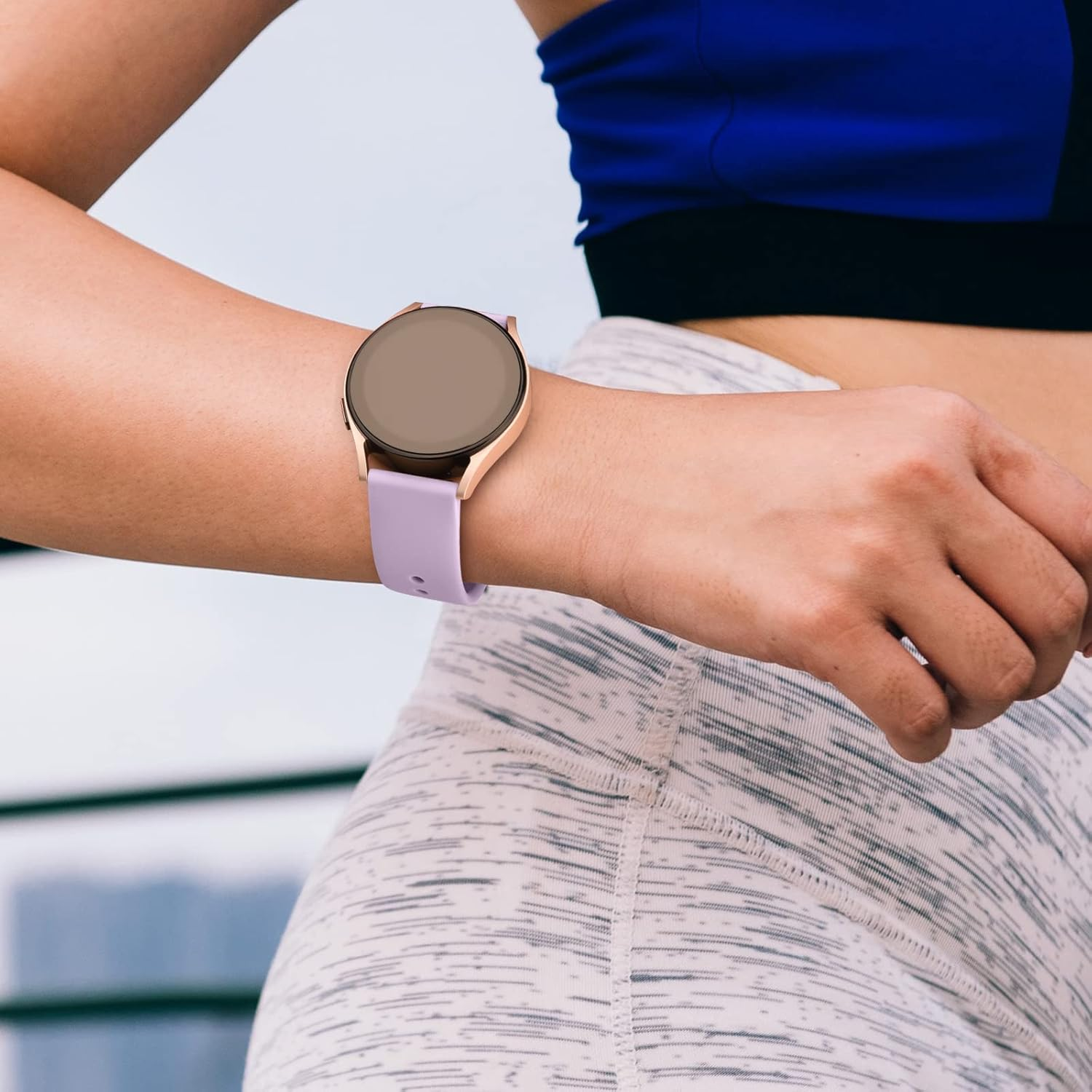 Leonids 4 PACK Bands for Samsung Galaxy Watch 7/6 Band 40M 44Mm, Galaxy Watch 6 Classic 43Mm 47Mm, Galaxy Watch 5/4/Active 2 Bands 40Mm 44Mm, Galaxy Watch 5 Pro 45Mm, Galaxy Watch 4 Classic 42Mm 46Mm, 20Mm Quick Release Adjustable Soft Silicone Sport Straps Women Men image number 2