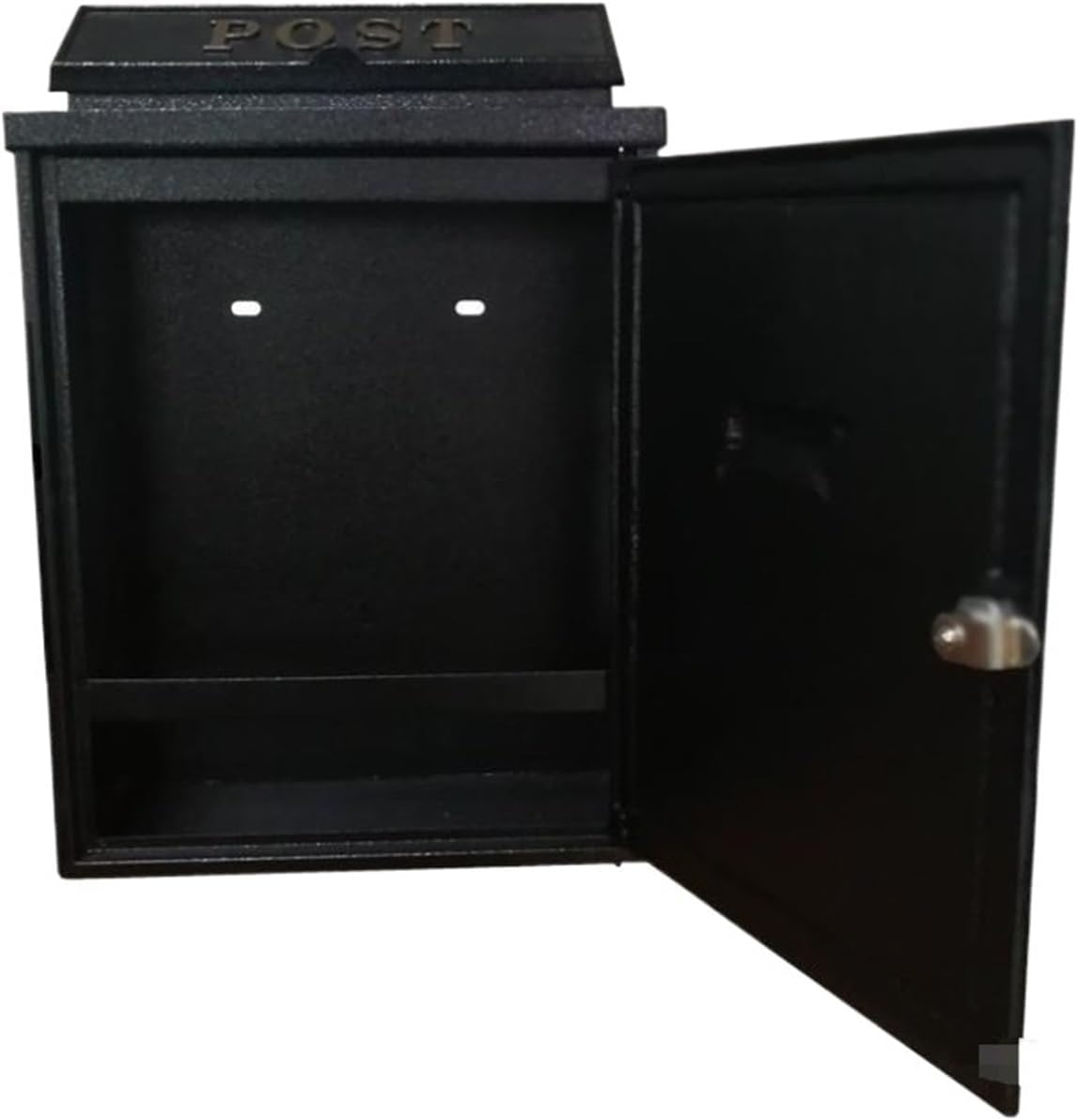 Letterbox Dropbox outside Wall Mount Locking Mailbox with Sturdy Key Lock Outdoor Security Post Box Post Box(Black) - Brown image number 2