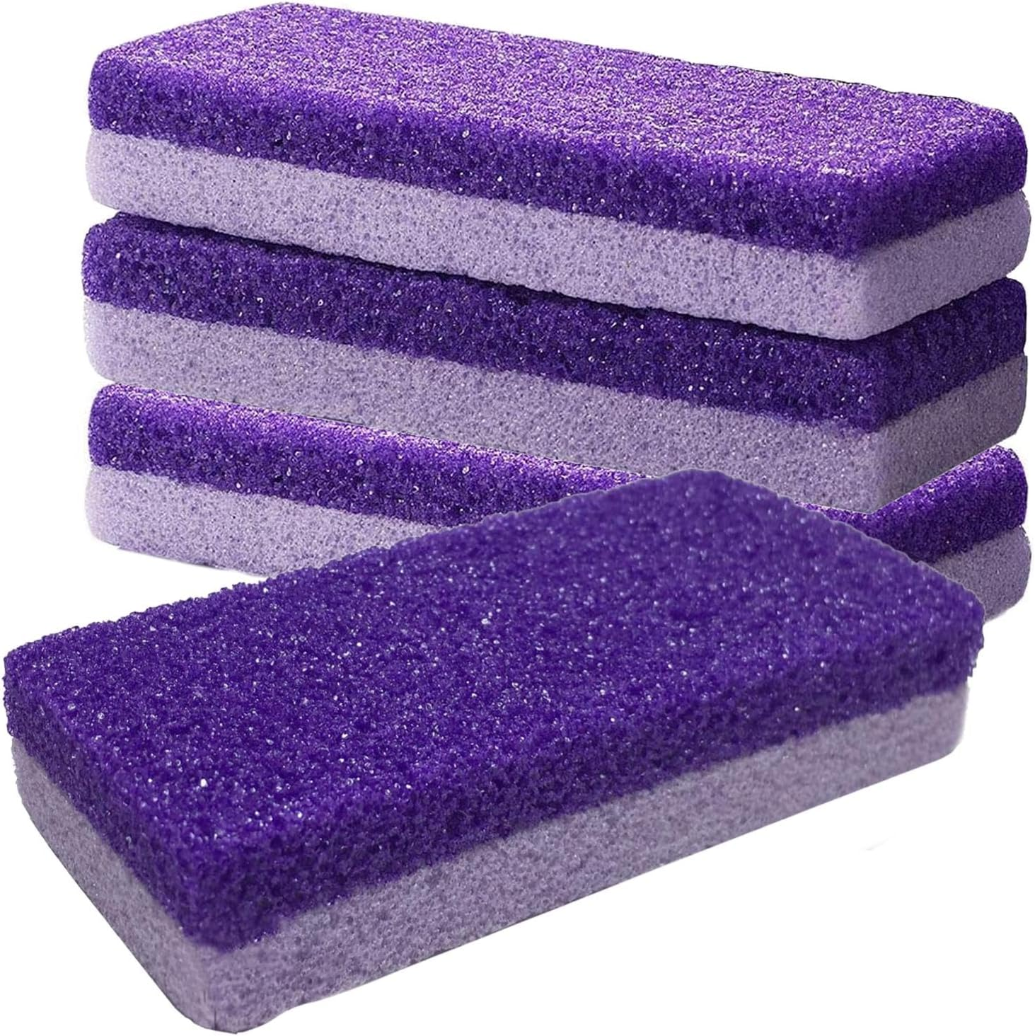 4 Pcs Pumice Stone for Feet, Foot Callus Remover, Foot Scrubber for Dead Skin & Callus Removal (Color:Purple) image number 1