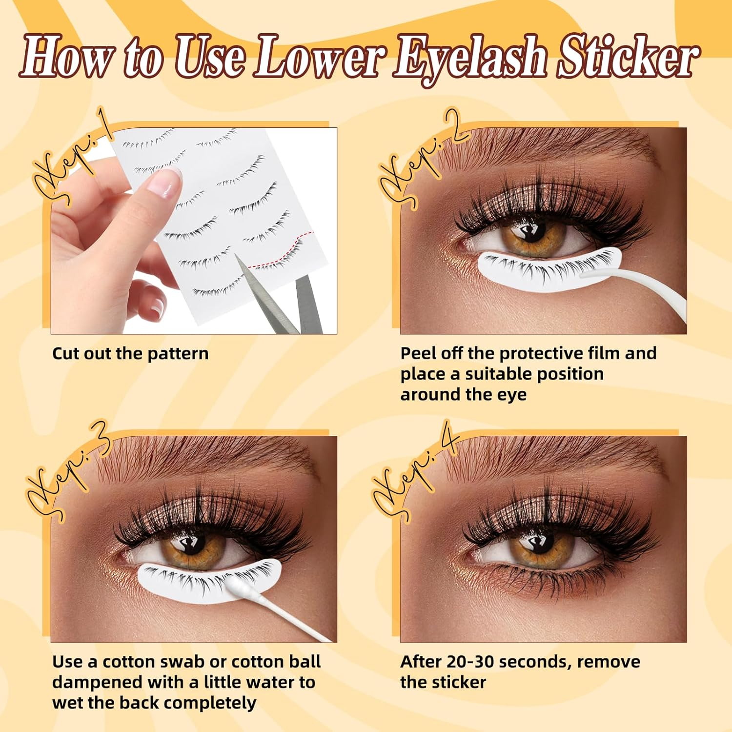 QUEWEL 2 Pairs Magnetic Eyelashes Natural Look, No Glue Needed Eyelashes Magnetic Reusable Magnetic Lashes Kit with Applicator Easy to Wear and Remove(Gd-Cx-C+F) image number 1