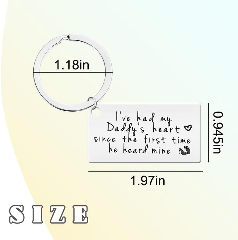 First Father Day Gifts for New Dad Daddy to Be Gifts for 1St Time Dad Father Pregnancy Announcement Presents for Dada Daddy Birthday Gift Keychain for Son Husband Fathers Day Presents for Son in Law image number 4