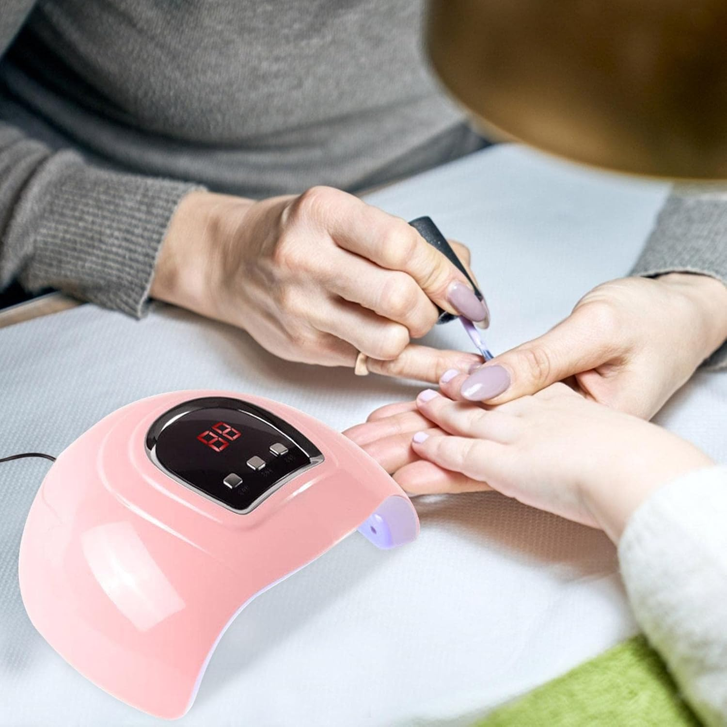 LED Lamp for Gel Nails | Acrylic Light Nail Dryer for Gel Nail Polish | 54W LED Nail Lamp Auto Sensing Curing Gel Toe Nails Light Timer Settings Shwing image number 2