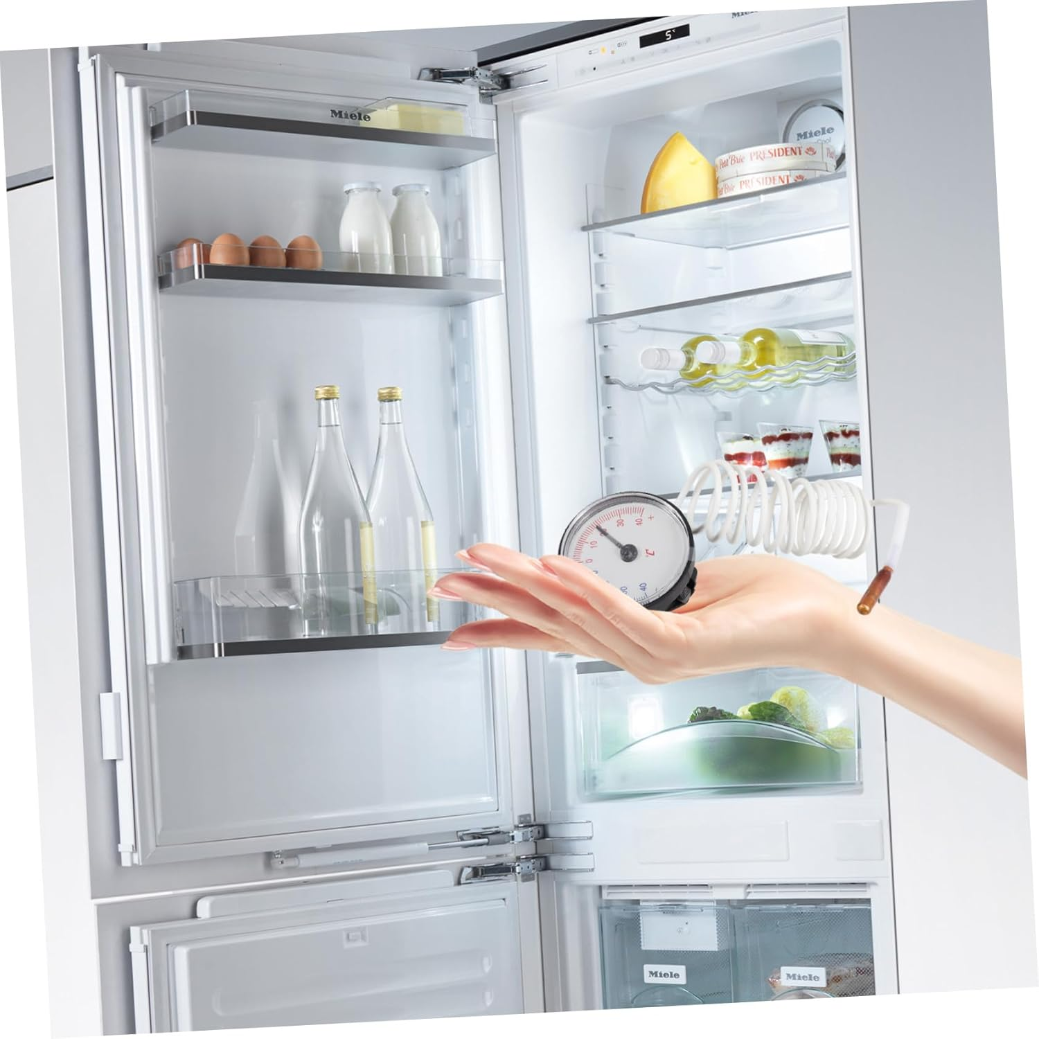 Portable Indoor Thermometer Small round Digital Temperature Gauge Lightweight Compact Accurate Temperature Measuring Device for Home Use image number 2