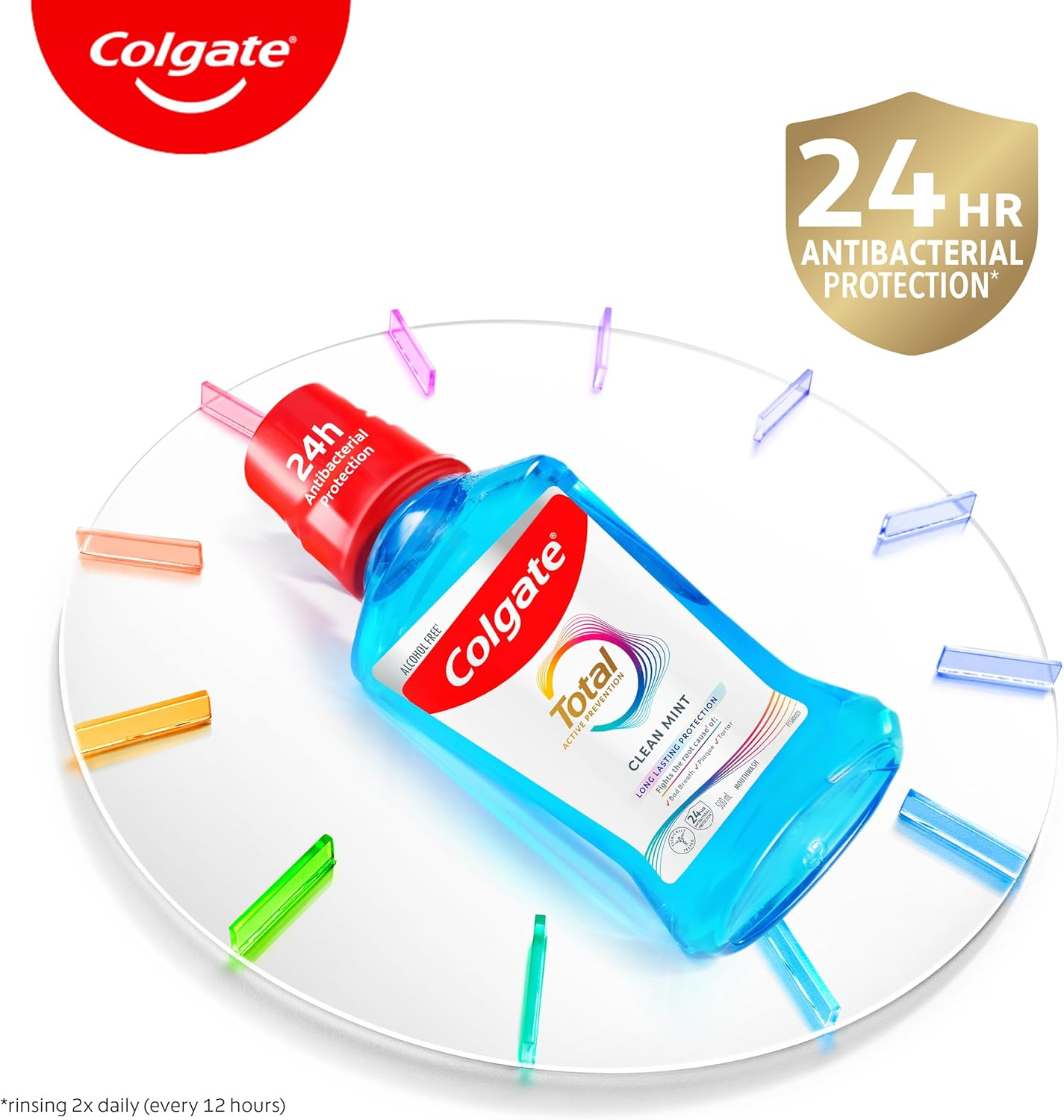 Colgate Total Active Prevention Clean Mint Mouthwash, 500Ml image number 5