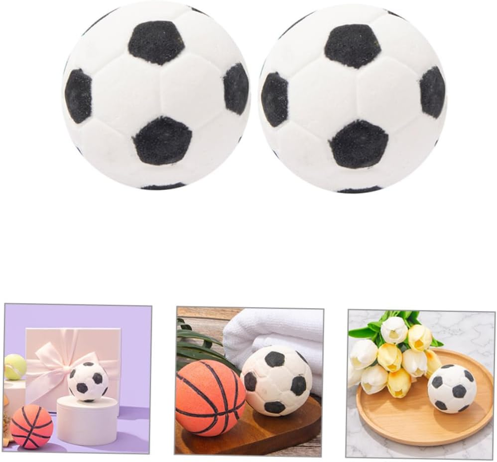Anneome 2Pcs Football Shape Bath Salt Bomb Rich Foaming Aroma Bathing Salt Bomb for Boys and Girls image number 1