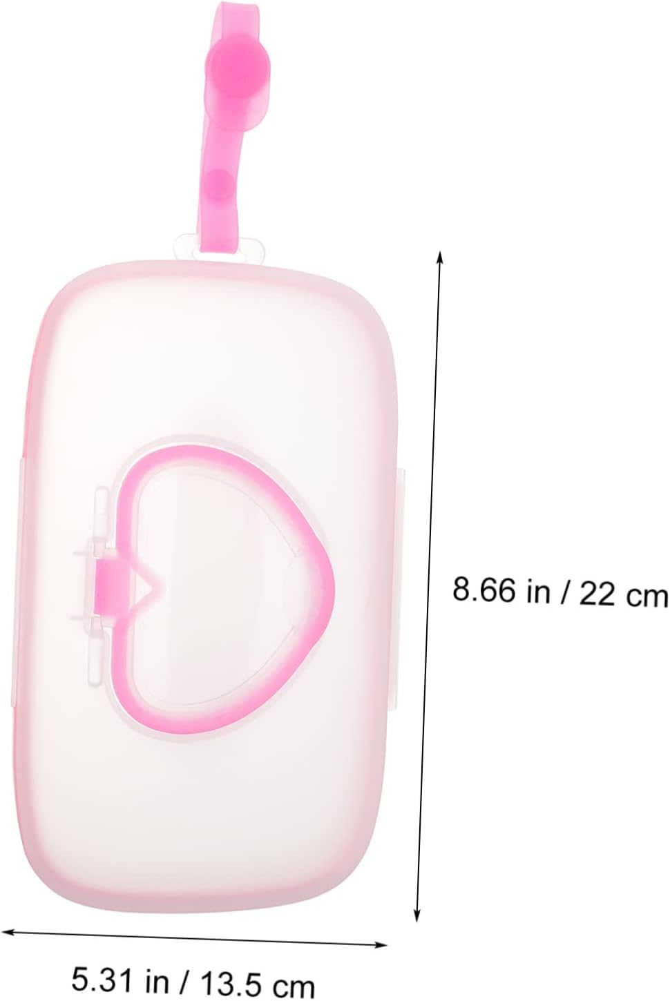 Portable Wet Tissue Box for Boy Girl Hanging Case for Outdoor Use Convenient Storage Holder for Wipes - Pink image number 5