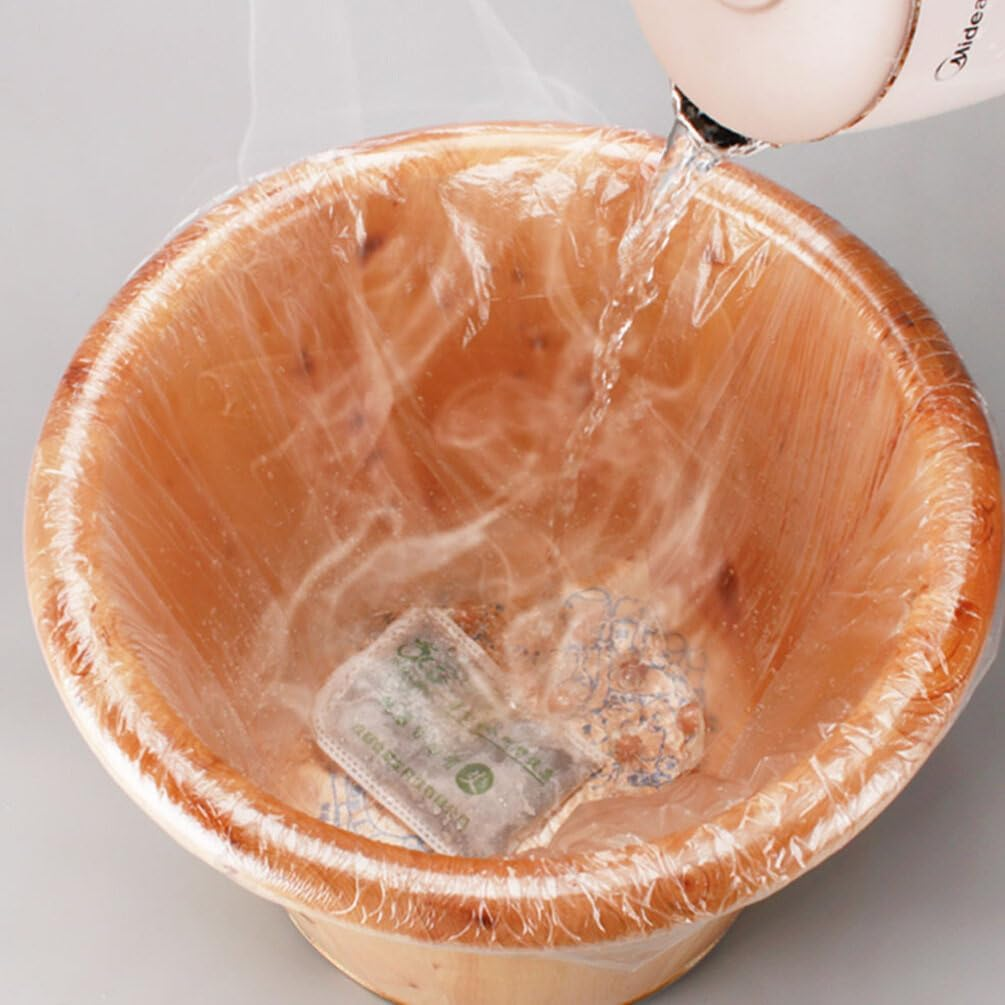 SOLUSTRE 160Pcs Disposable Foot Tub Liner Bath Basin Bags Bath Bucket Pouches for Foot Soak Bath Pedicure Spa Hotel Home image number 6