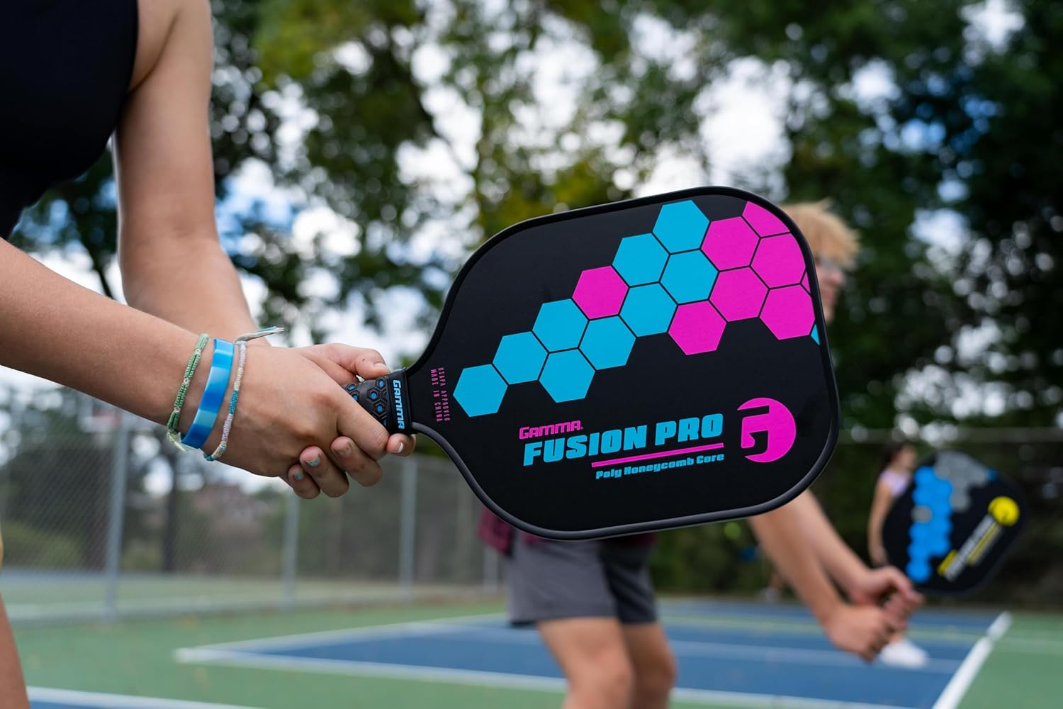 Gamma Poly Core Pickleball Paddle: Pickle Ball Paddles for Indoor & Outdoor Play - Textured Graphite or Composite Surface, Honeycomb Cushion Grip - USAPA Approved Racquet for Adults & Kids - Fusion Le image number 3