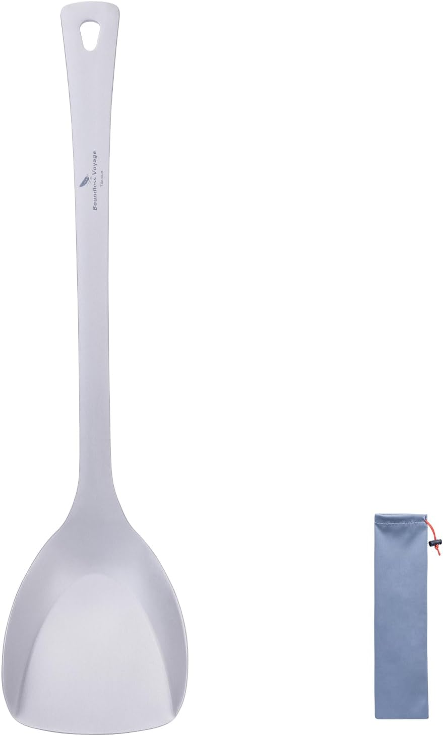 Boundless Voyage Titanium Spatula Food Turner Lightweight Food Grips Cooking Utensils for Home Outdoor Kitchen (Ti1073T)