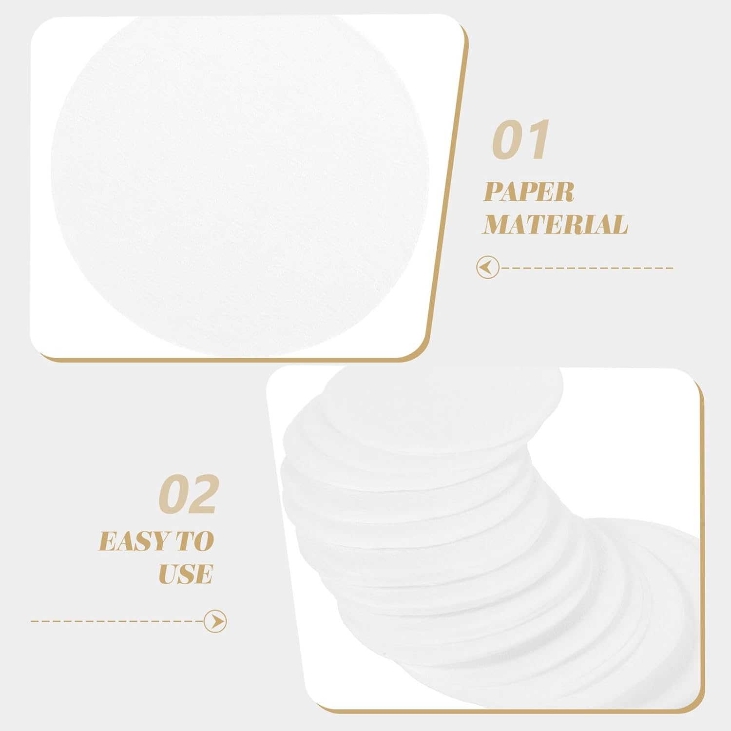 Ipetboom 100 Pcs round Disposable Coffee Filters 51Mm Paper Espresso Filter Pads for Manual Drip Coffee Vietnamese Drip Cold Brew Home Brewing Supplies image number 5