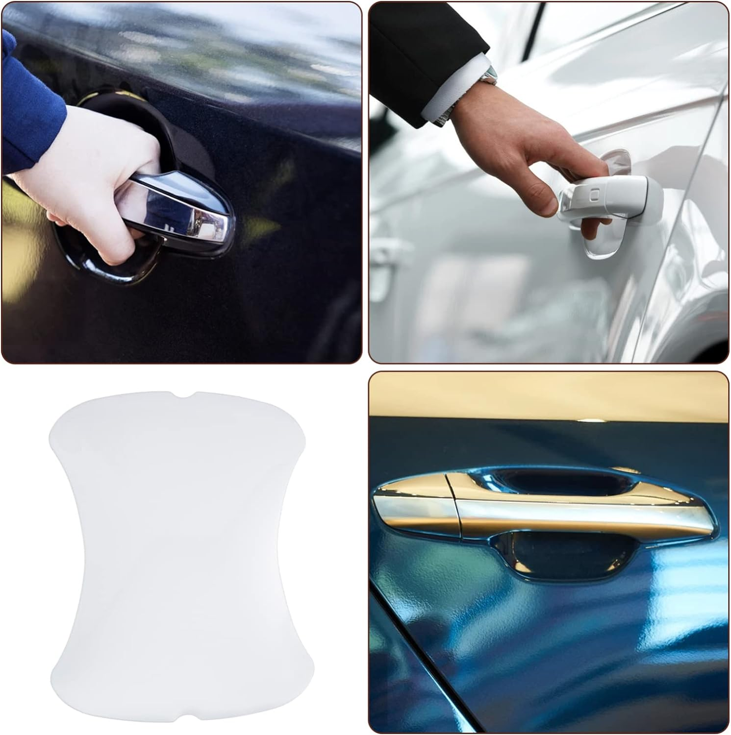 POPETPOP Clear Sheet Protectors 2 Sets Invisible Car Door Handle Scratch Protector Transparent Door Handle Paint Scratch Protection Film Car Door Handle Cup Guard for Grip Recesses Car Door Protector