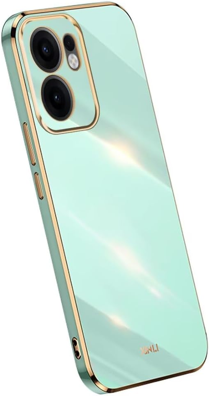 Topme Silicone Case for Oppo Reno13 Pro 5G / Oppo Reno 13 Pro 5G (6.83 Inches), [Gold Edge Style Mobile Phone Case] - Black