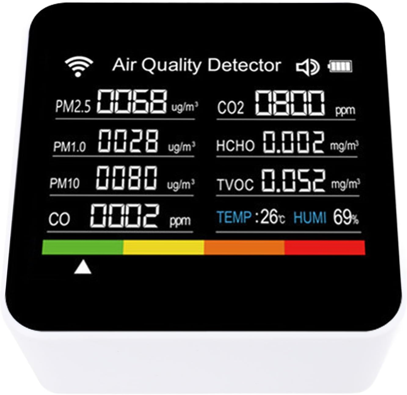 Pomya Portable PM2.5 Air Quality Tester, Air Quality Detector Indoor Meter Accurate Data Display for Rental Property image number 3
