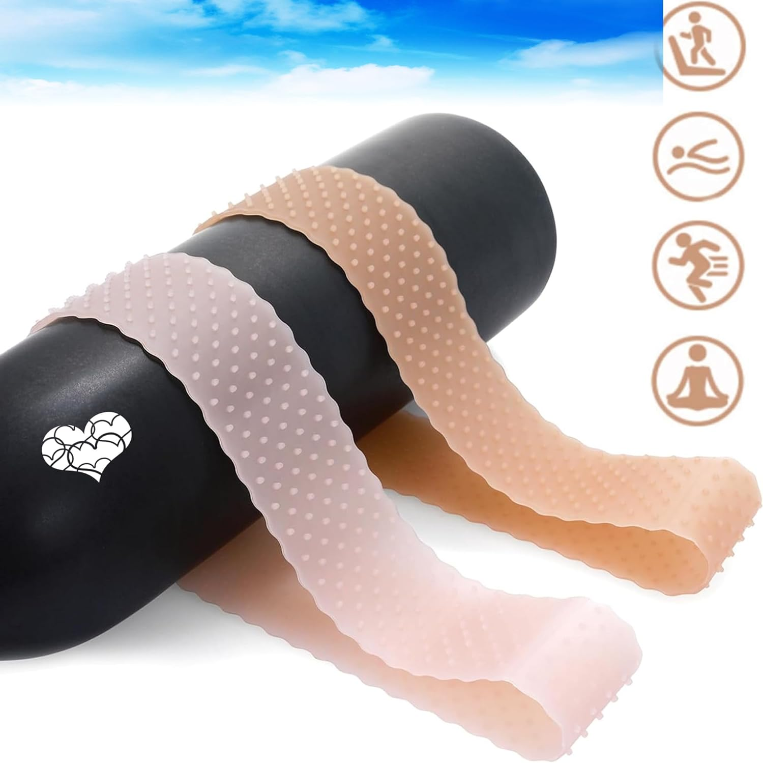 2-Pack Silicone Wig Grip Bands,Transparent Hairbands for Secure Wig Hold,Yoga - Transparent Hairband for Wigs ﻿ image number 3