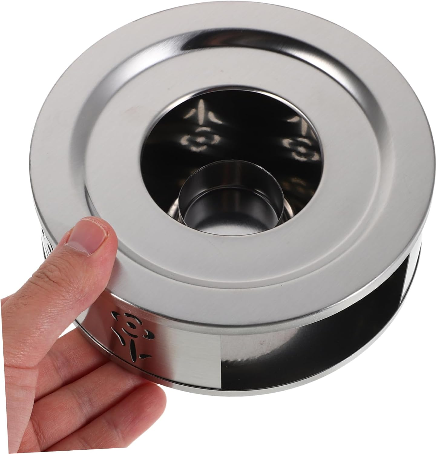 SECFOU Teapot Warmer: Tea Warmer Candle Holder Stainless Steel Tea Kettle Heater Universal Teapot Heater for Coffee Milk Espresso Water image number 1