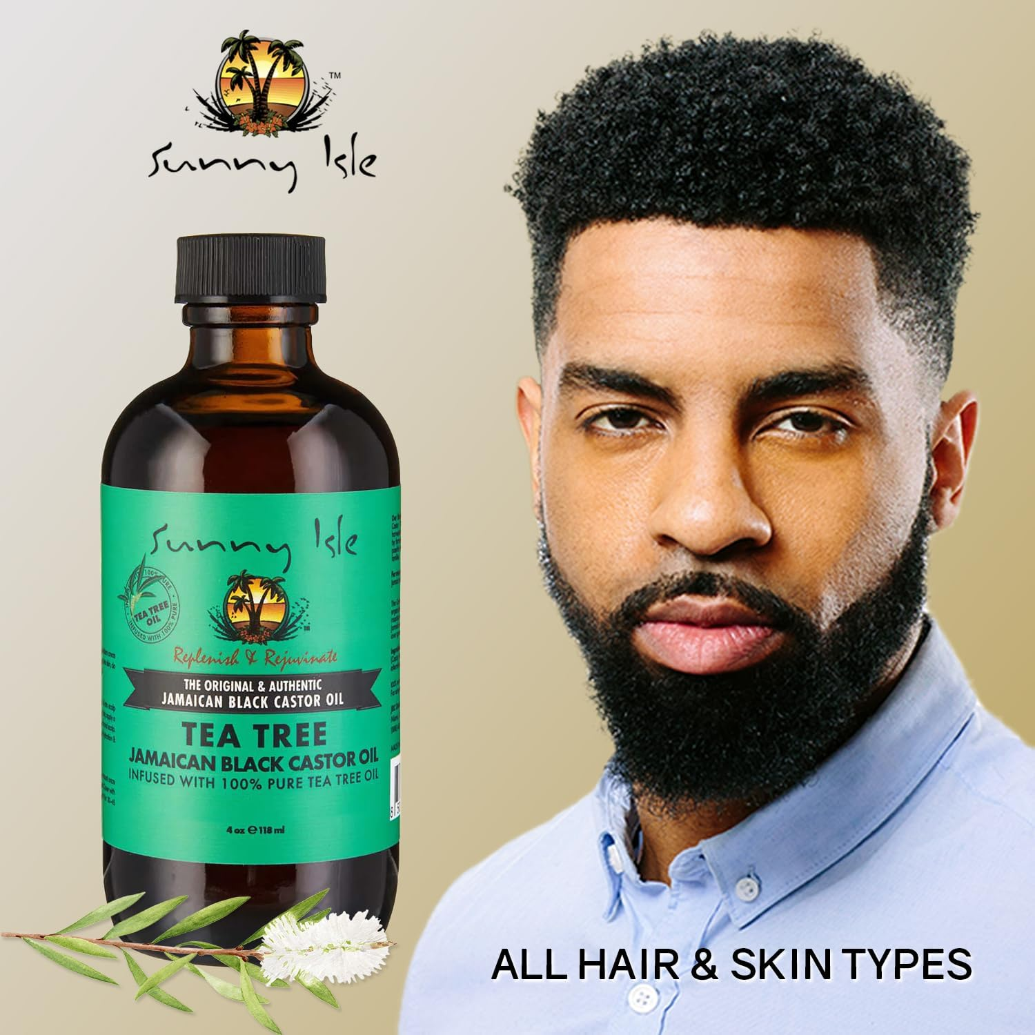 Sunny Isle Jamaican Black Castor Oil with Tea Tree Oil 4 Fl Oz | Hair Growth and Dry Itchy Scalp image number 6