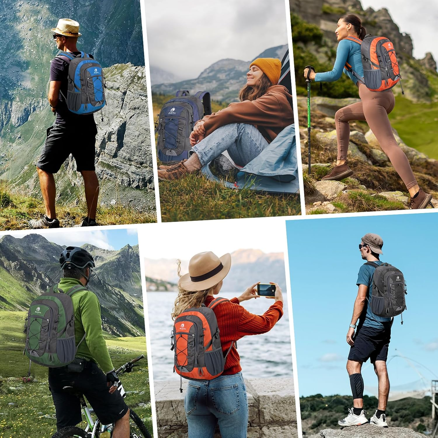 Outplea 25L Hiking Backpack Women Men Outdoor Backpacks Daypacks Waterproof Travel Backpack for Camping Hiking Mountaineering