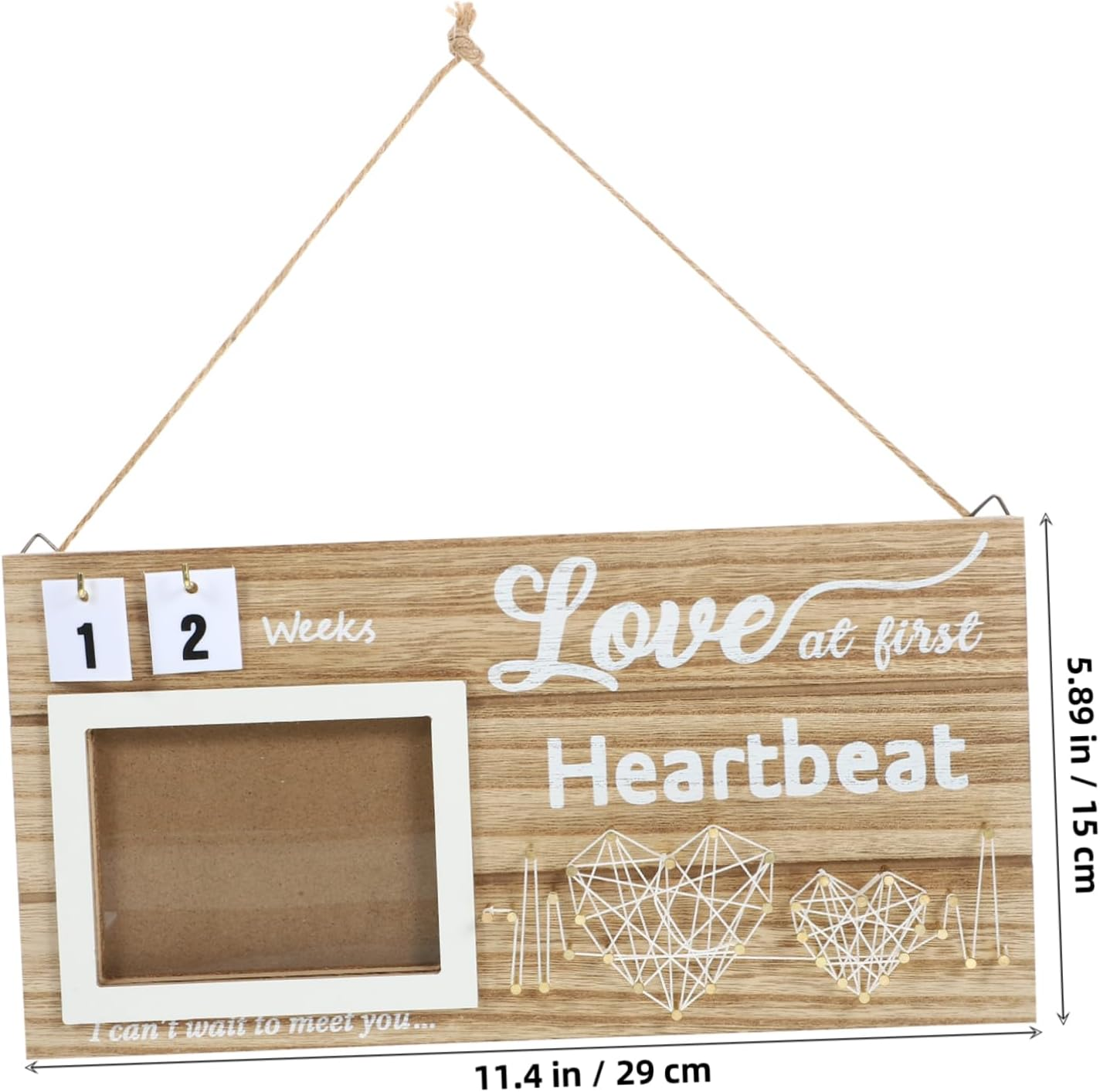 Yardwe Photo Display Frame for Sonogram for Showers Parents Nursery Decor Elegant Keepsake For image number 6