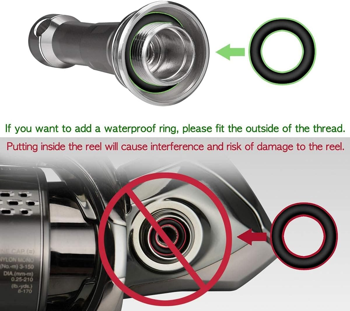 GOMEXUS R6 Foldable Reel Stand Protect Reel from Rock Compatiable for Shimano Stradic Stella Vanford Daiwa Certate Exist, 48 Mm image number 1