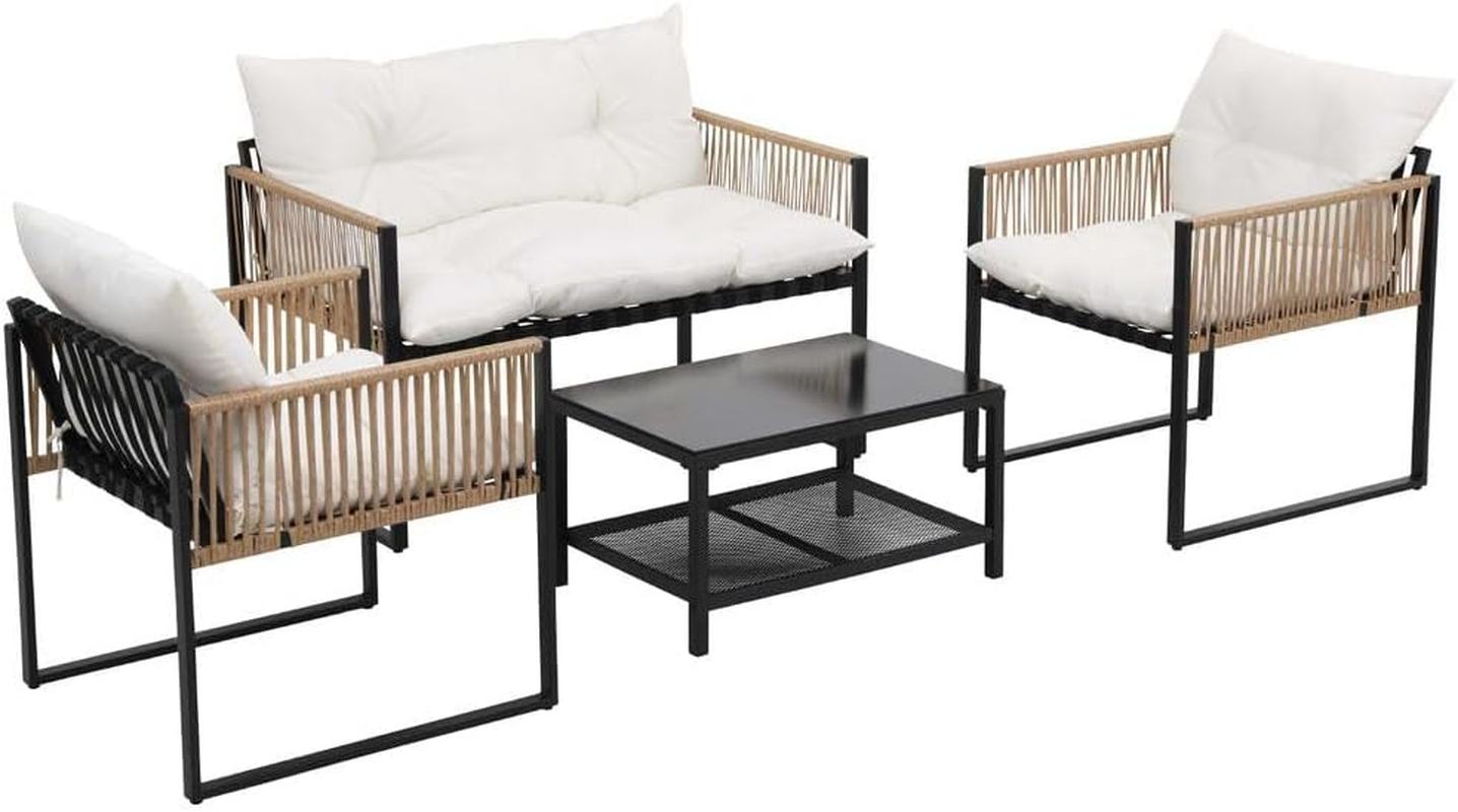 Gardeon 4 Seater Outdoor Sofa Set 4PCS Table Chair Set Garden Patio Furniture image number 3