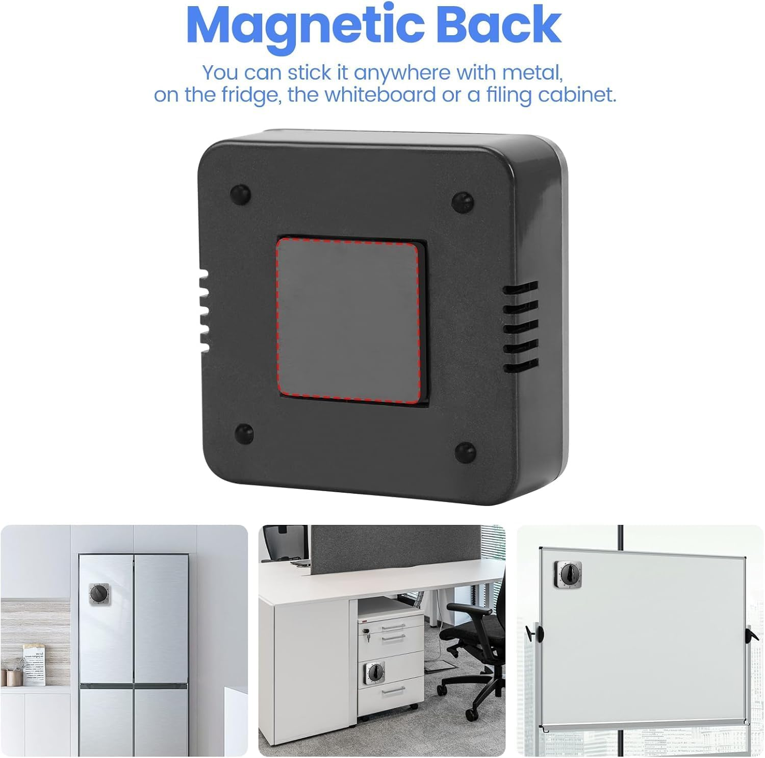 Kitchen Timers for Cooking, Chef Cooking Timer Clock with Loud Alarm,100% Mechanical Desk Timer, No Batteries Required, Magnetic Backing, Exquisite Stainless Steel Body, Countdown Reminder Magnetic image number 2