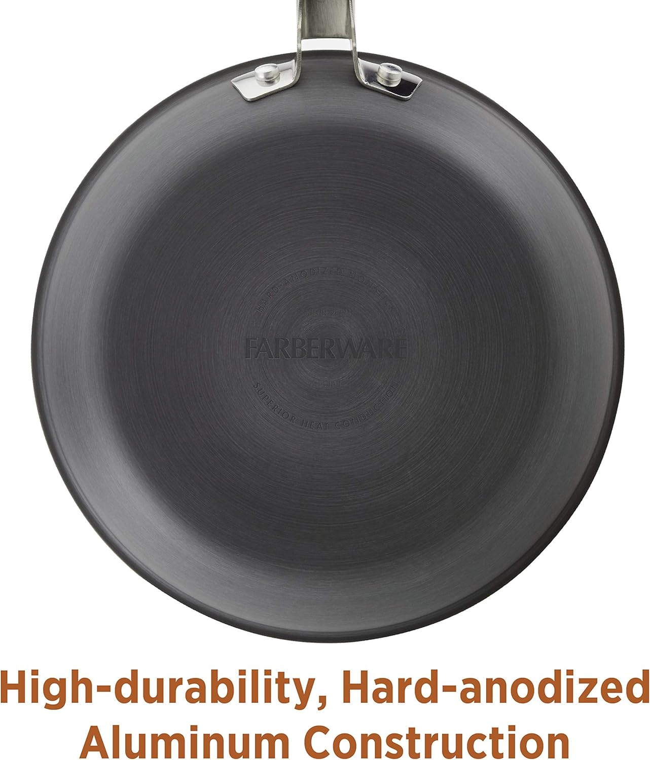 Farberware 80183 Glide Pro Hard Anodized Ceramic Nonstick Cookware Pots and Pans Set, 11 Piece, Gray image number 2