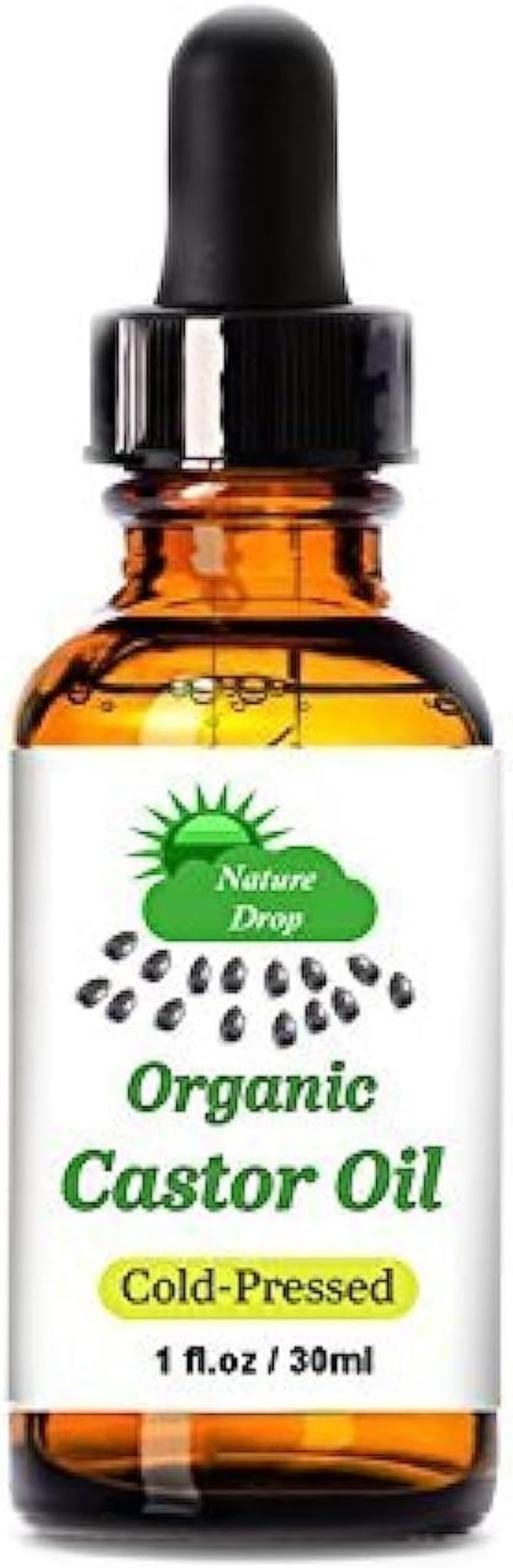 Nature Drop'S Organic Castor Oil - 100 USDA Certified Pure Cold Pressed Hexane Free - Best Oil Growth for Eyelashes, Hair, Eyebrows, Face and Skin, Triple Filtered, Great for Acne, image number 2