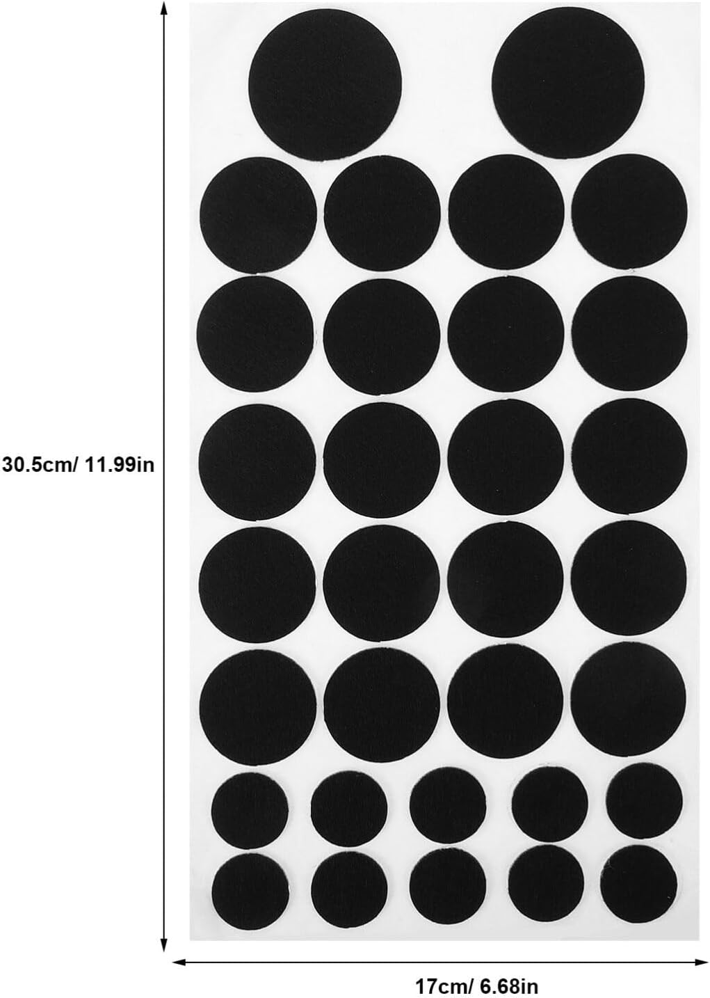 NUOBESTY 4 Sheets of Black Adhesive Felt Circles Die Cut Felt Stickers round Pads Self-Adhesive Sticker Spotty Dots for DIY Craft Projects Supplies image number 1