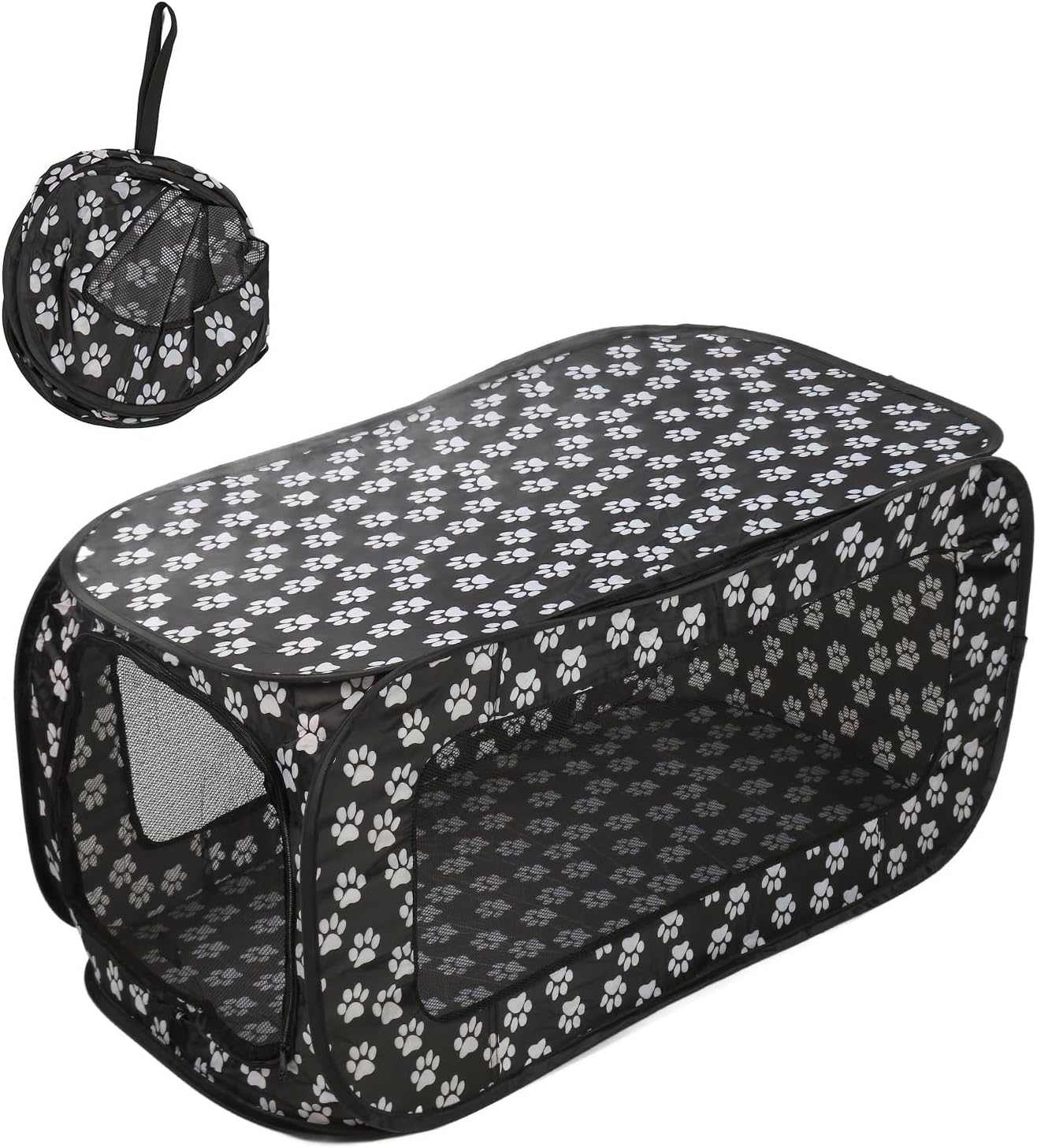 Portable Pet Playpen, Portable Cat Playpen, Foldable Dog Crate Exercise Kennel Tent, Easy to Use, for Pets Dogs Cats Indoor Outdoor Travel Camping Use, 34.3X16.5X17.7In