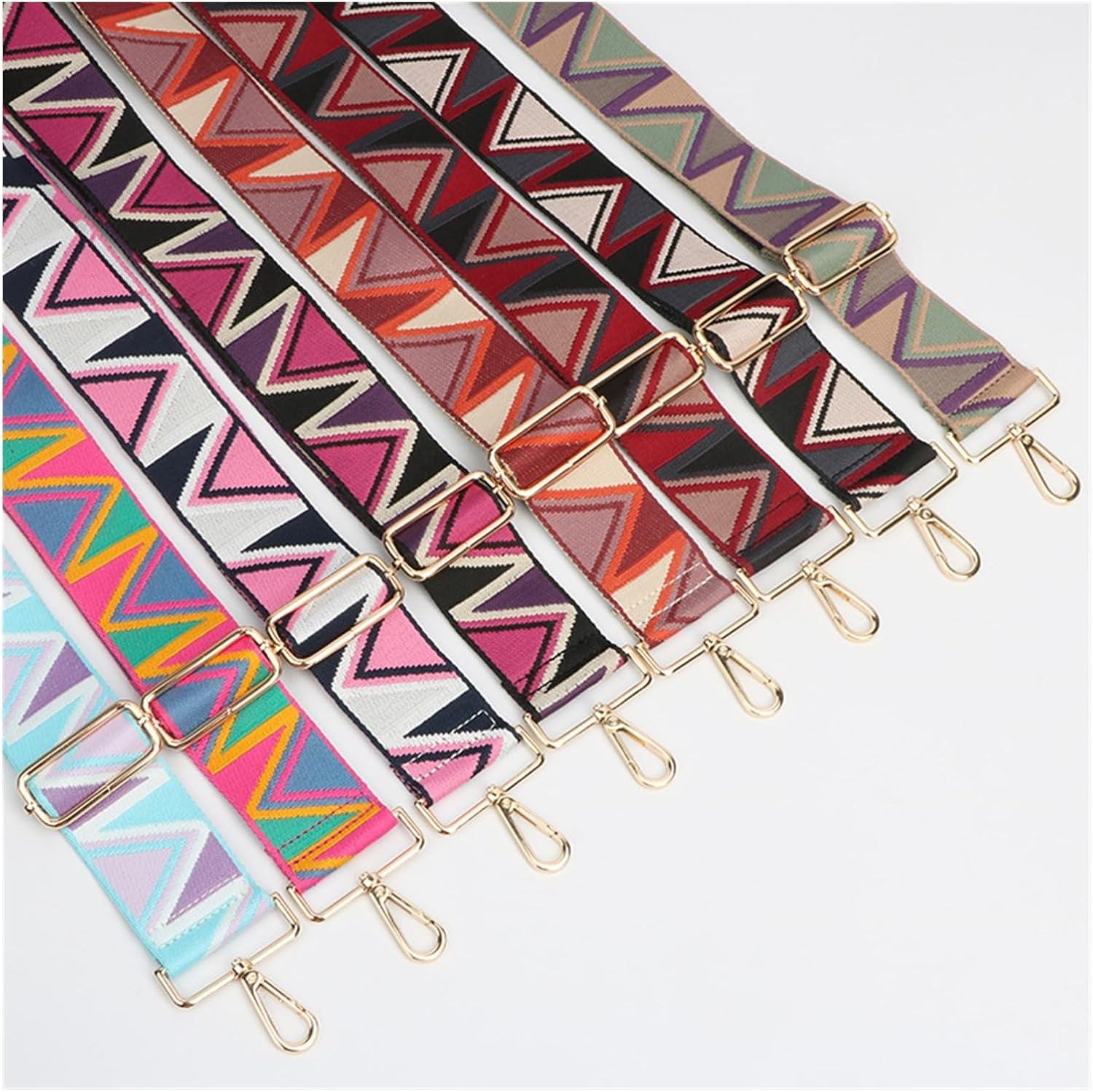 Shoulder Strap Bag Straps Adjustable Bag Part Accessories for Handbags Leather Belt Wide Rainbow Replacement Shoulder Strap Crossbody Handbag Replacement Strap (Color : S-19, Size : Gold) image number 4