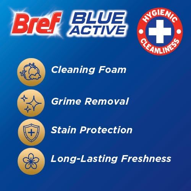 Bref Blue Active Eucalyptus, Rim Block Toilet Cleaner, 2X50G, 100 Grams image number 1