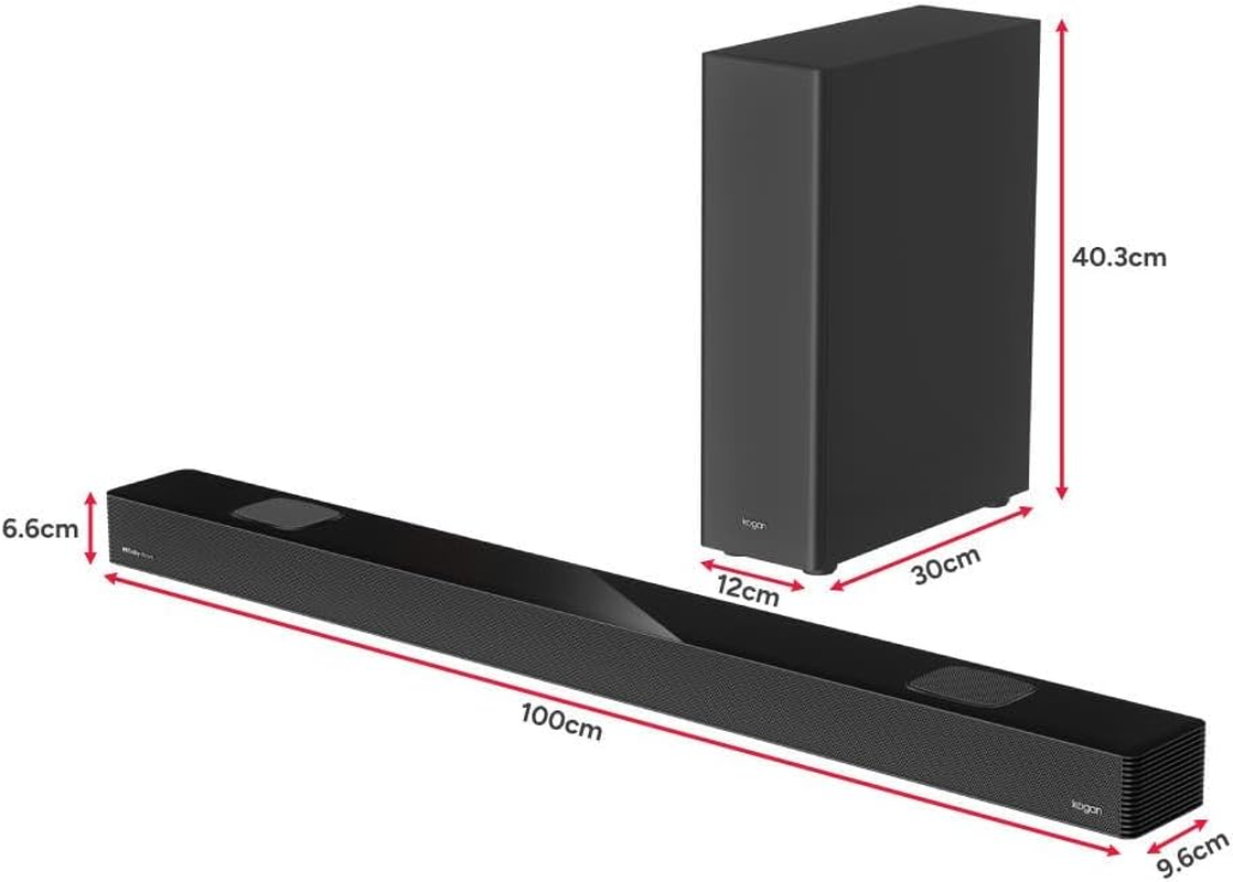 Kogan 5.1.2 Channel 200W Dolby Atmos Soundbar with Wireless Subwoofer - KADA512WRSA image number 5