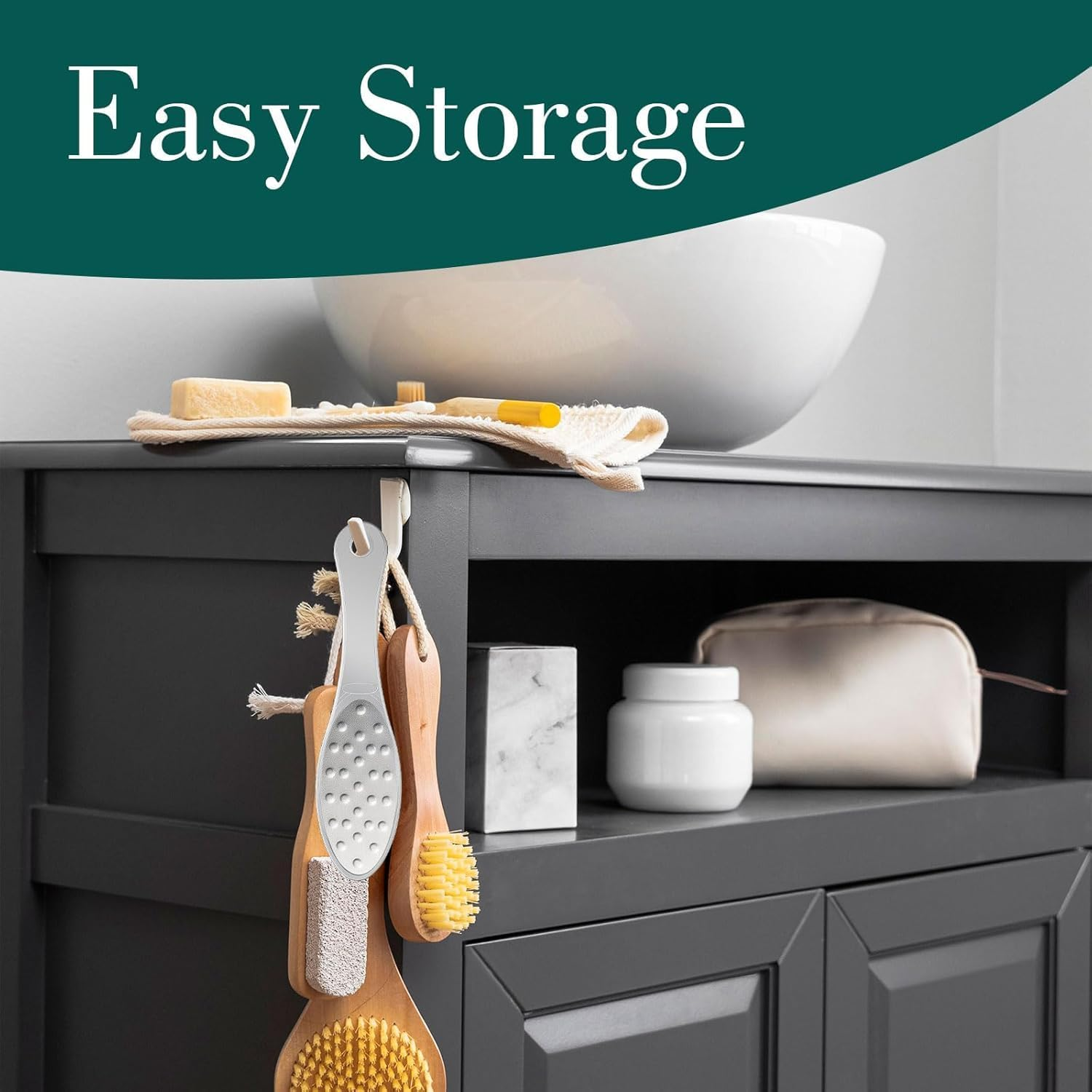 Stainless Steel Foot File, Metal Foot Scraper, Professional Foot File Callus Remover Double-Sided Foot Rasp Scrubber Pedicure Foot Care Tools for Wet & Dry Skin Heel Grater for Feet (Silver, One Size) image number 5