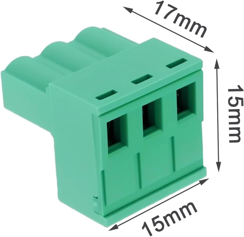 VGOL 10Pcs 3-Pin Power Plugs 3Pin 5.08Mm PCB Terminal Block Connectors Compatible with Audiocontrol Compatible with 3XS 2XS 6XS image number 4