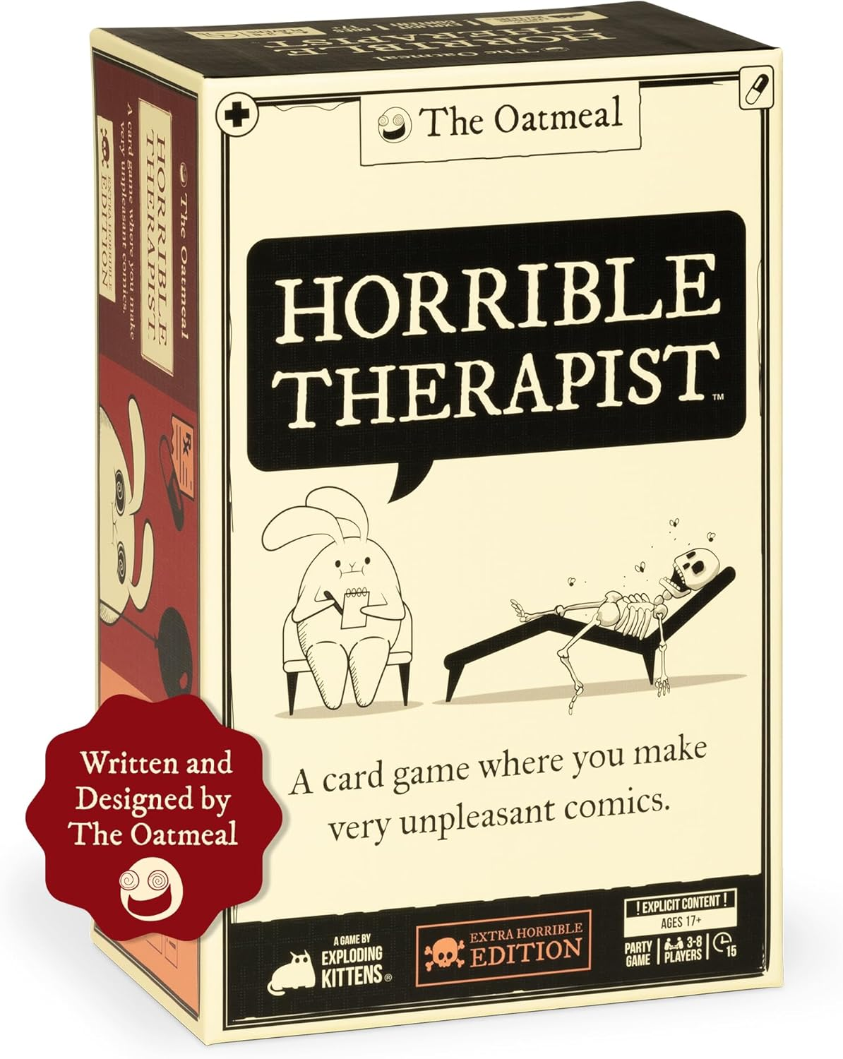 Exploding Kittens Horrible Therapist: Extra Horrible Edition by 3-8 Players - Ages 17+ - 15 Minutes to Play - Explicit Comic Building Game - Party Game, Family Game Night, Adult Card Game image number 6