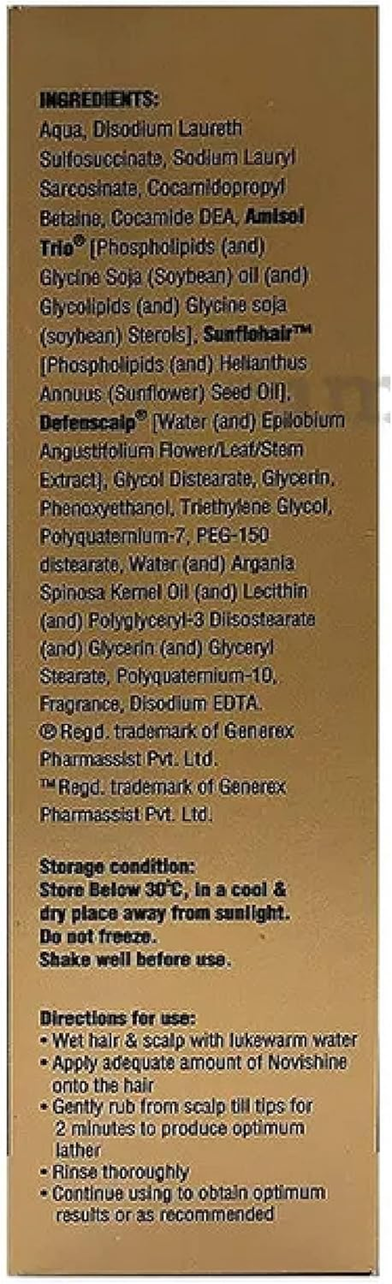 Apeiro NOVISHINE anti Brittle Hair Revitalizing Shampoo 100Ml image number 1