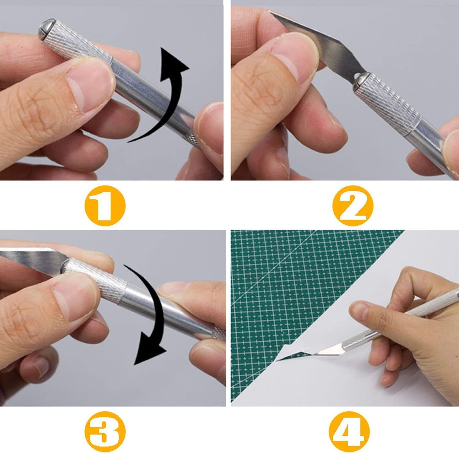 THJOPOKEEL Precision Craft Knife, 13Pcs Precision Craft Hobby Knife Kit, Utility Art Exacto Sharp Tool for Carving, Architecture Modeling, Scrapbooking, Felt Wood Leather Stencil, DIY Work Cutting.