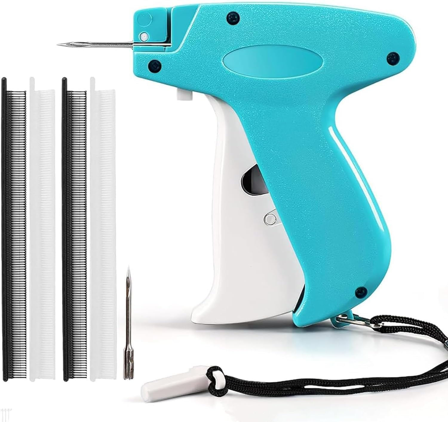 Fine Stitch Gun Kit for Clothes, Tagging Gun for Clothing, Quick Easy Stitch Sewing Hemming Gun Cloth Fixer Gun with 2 Needle, 1500 Black and 1500 White Micro Fasteners image number 2