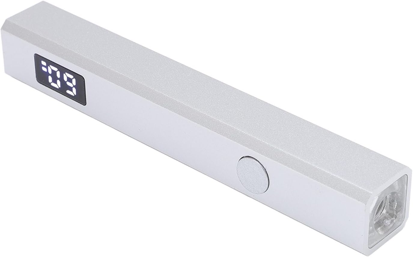 Handheld Nail Lamp, 3W USB Rechargeable Fast Drying Portable Miniature Nail Dryer Flash Lamp for Rhinestone Glue, Light for Gel, Art Tools for Home DIY Manicure image number 4