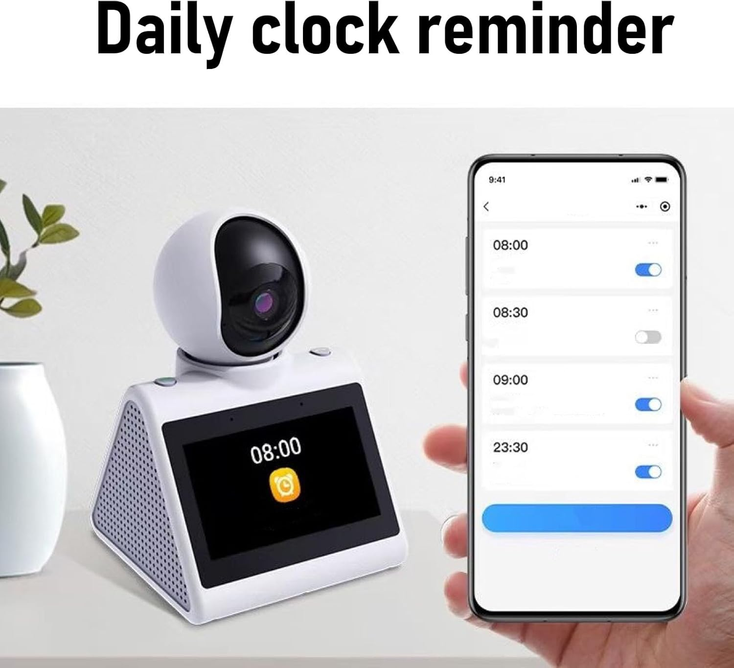 2K Security Camera Indoor, Two Way Video Calling Cam with 2.8 Inch HD Screen, Daily Clock Reminder, Baby Monitor & Pet Camera image number 3