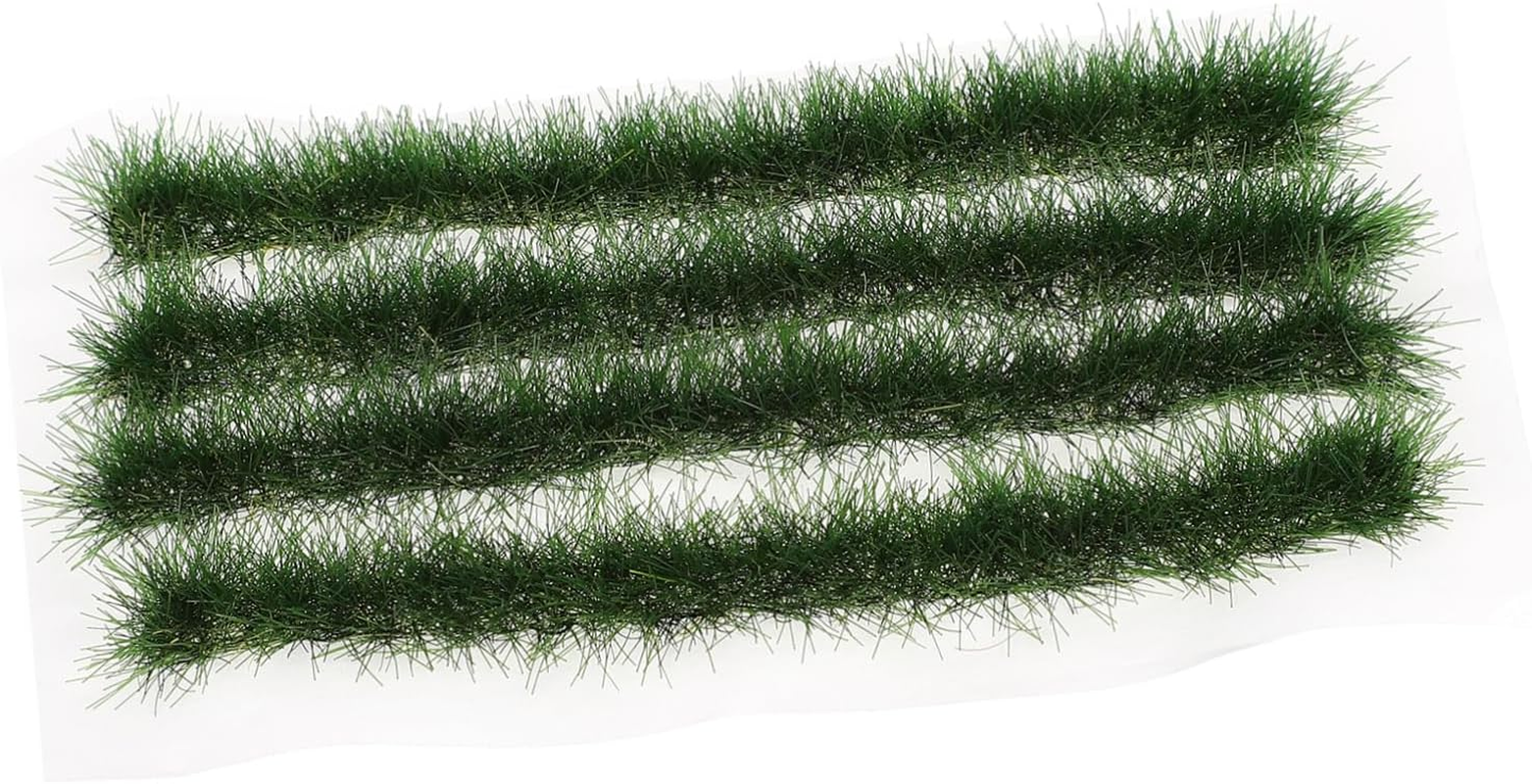BESPORTBLE Static Grass Tuft Model, Artificial Grass Tufts Model Kit Resin Static Scenery Model Miniature Artificial Grass for Sand Table Railway Train Landscape, 3.5Inch