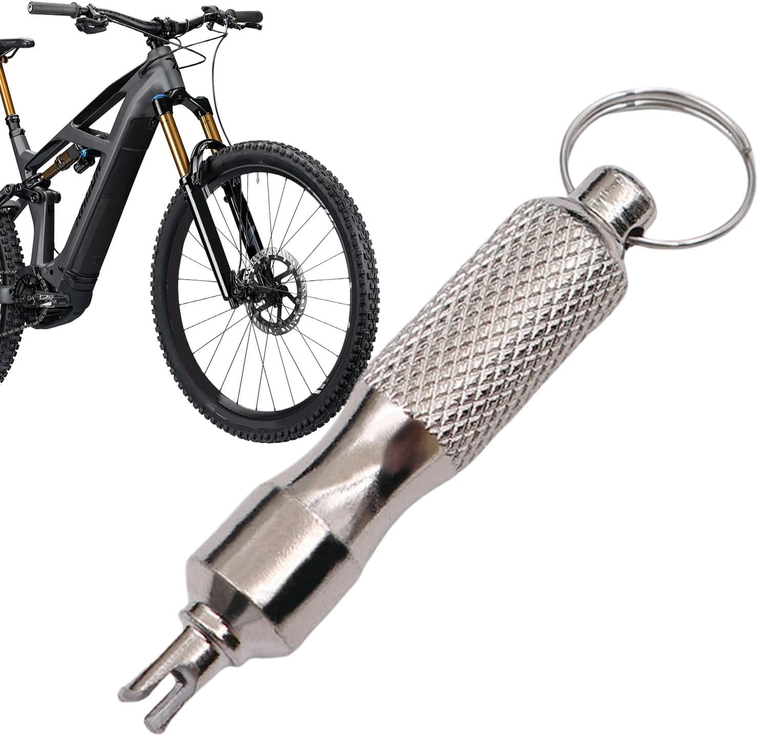 Tire Valve Stem Removal Tool, Portable Automotive Tire Valve Stem Tool Keychain, Car Accessories, Installation Removal Tool for Bicycles, Motorcycles, Electric Vehicles image number 1