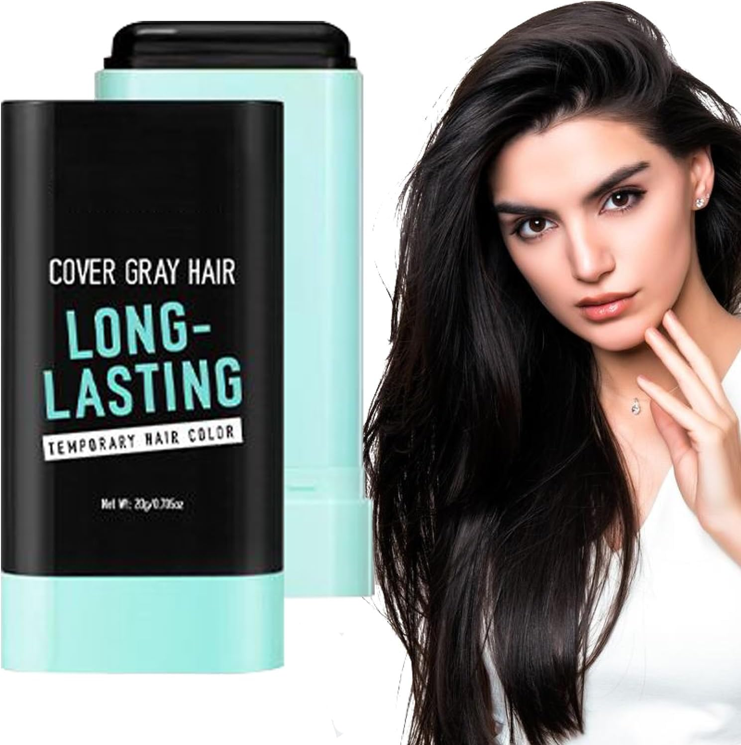 Hair Color Stick | Long-Lasting Hair Dye Stick | Natural Concealer Cover Coloring Comb for Salon Daily Use Bald Scalp Women Men Beard