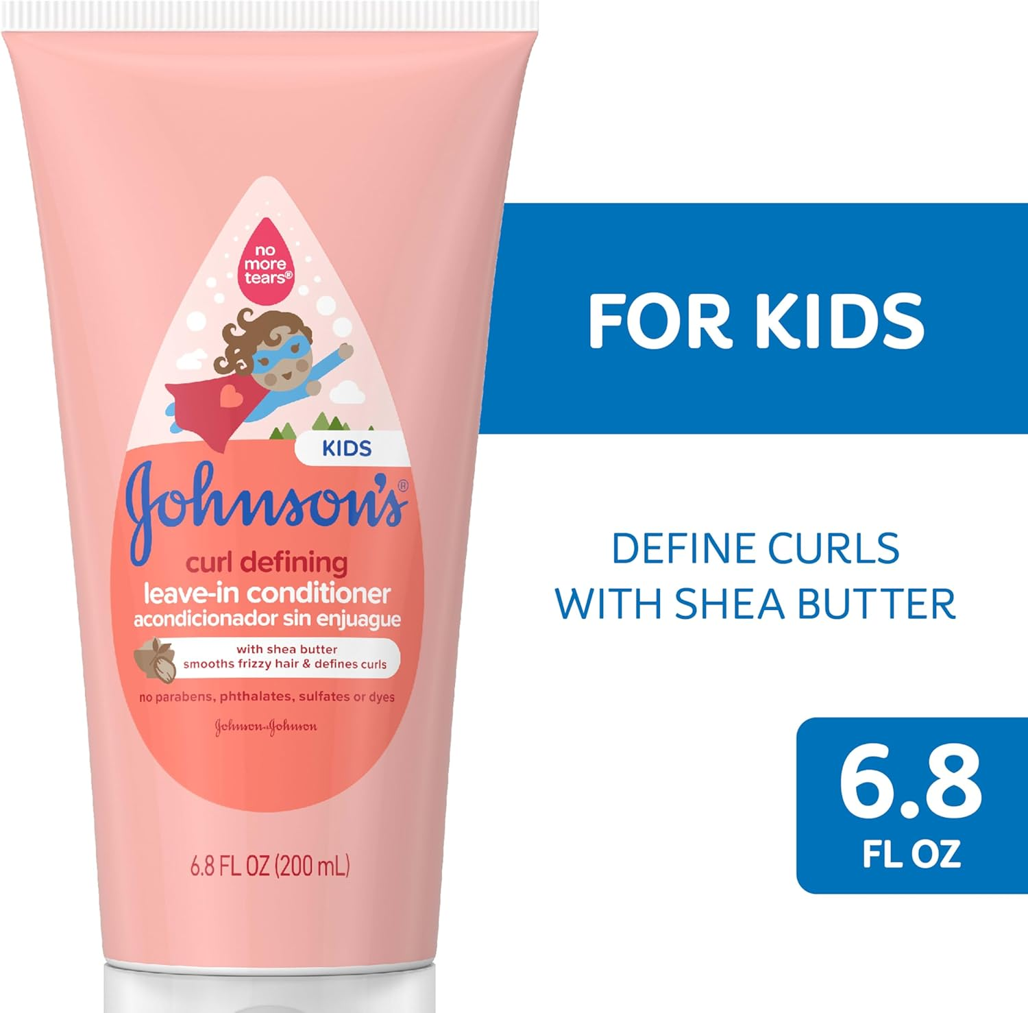 Johnson'S Baby Curl Defining Tear-Free Kids Leave-In Shea Butter Conditioner, 6.8 Fl. Oz.