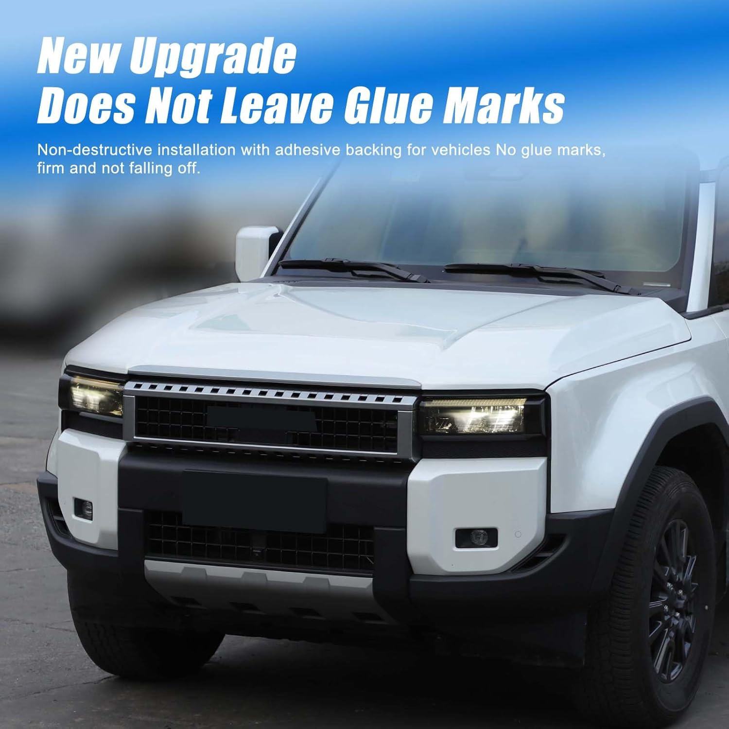 Yinaniutos Front Headlight Guard Covers Compatible with Toyota Land Cruiser 250 Prado J250 LC250 2024 2025, ABS Headlamps Smoked Tint Light Cover Trim Accessories, 2PCS image number 1