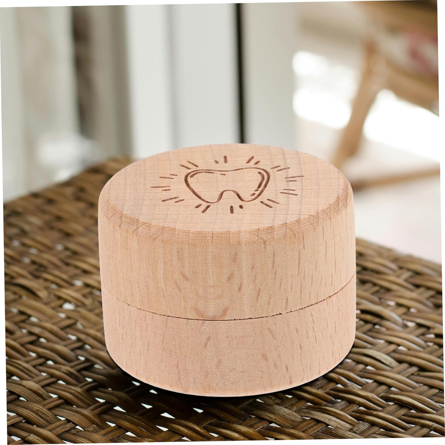 Wooden Deciduous Tooth Box First Tooth Box Boys and Girls Storage Case Organizer for Lost Keepsake Shower image number 5