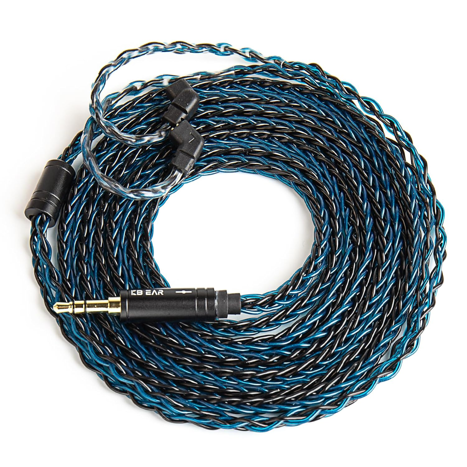 YINYOO 2 Meter Length IEM Cable, 2 Pin in Ear Monitor Cable, KBEAR ST12 plus Replacement IEM Extension Cable for Kz Zs10 Pro, Zsn Pro X, Castor, Edx Pro, Zs12 Pro X (Cpins-3.5Mm Plug, Black Blue)