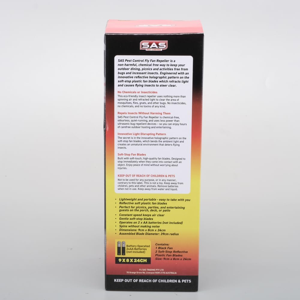 SAS Pest Control Fly and Insect Repellent Fan, Black image number 6