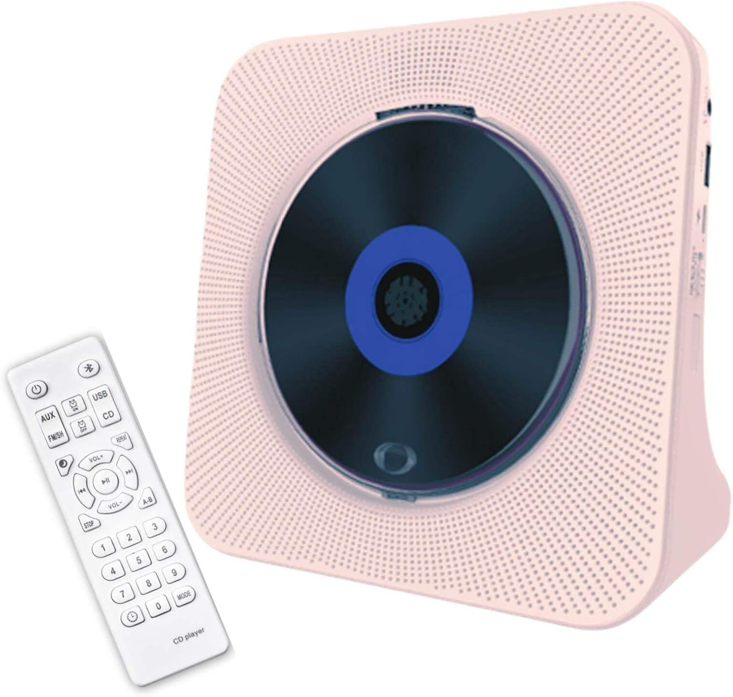 Tooleroo USB Rechargeable Desktop CD Player Speaker &ndash; Bluetooth Portable Pink image number 4