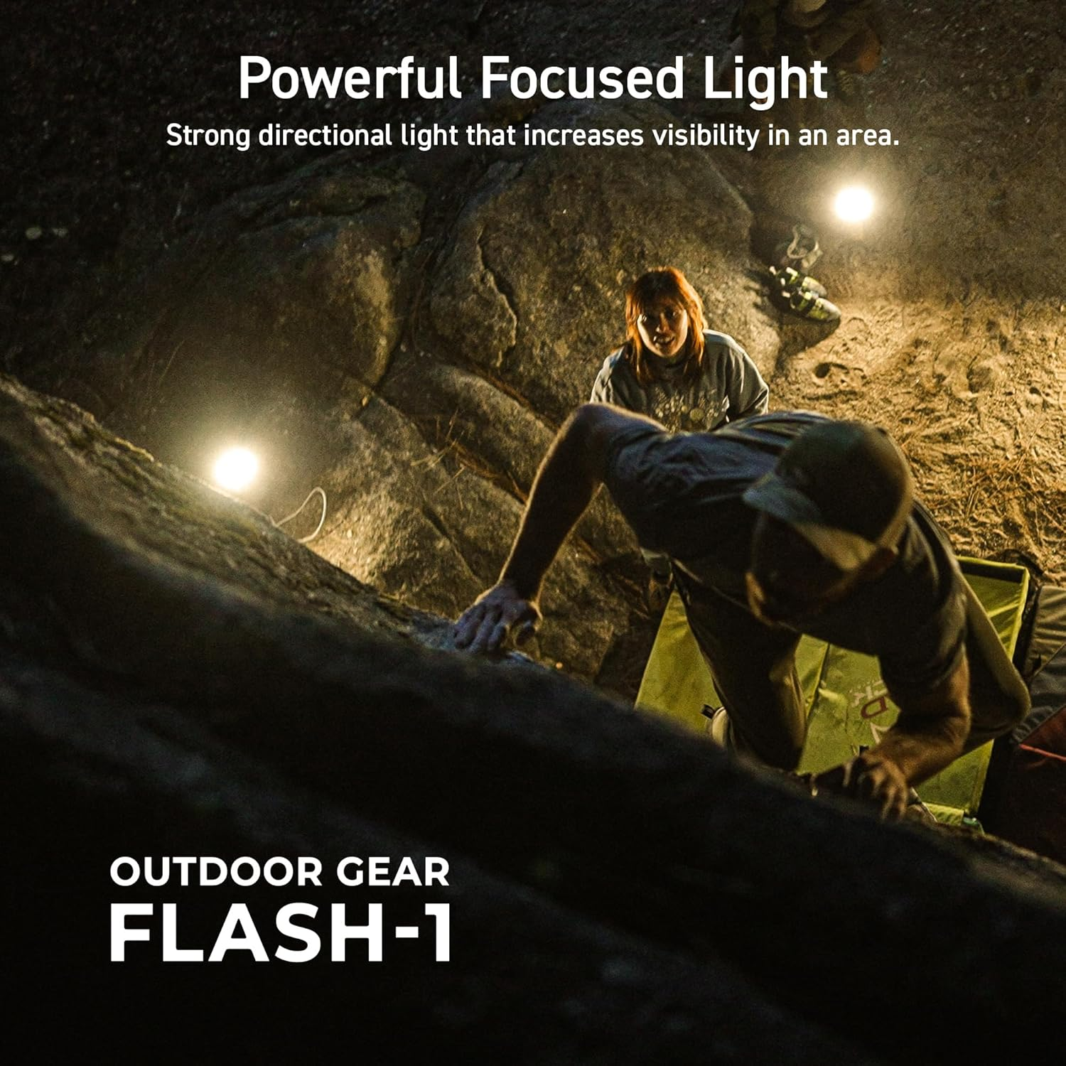 ELECOM NESTOUT Outdoor Camping LED Panel Flashlight W/Mini Tripod, Dimmable USB Powered LED Light, IP44 Water Dust Resistant, 30-1000 Lumen, Portable Lantern for NESTOUT Power Bank, Black (Flash-1) image number 3